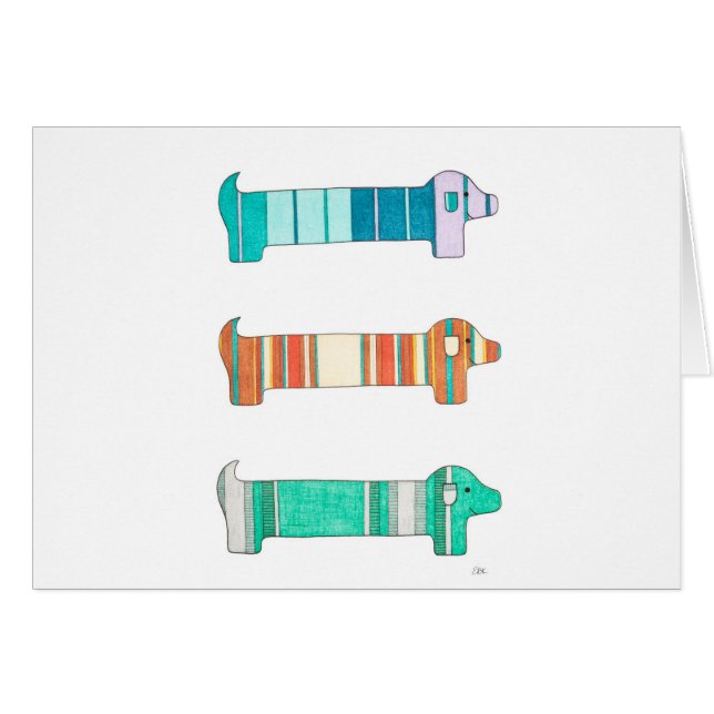 3 Dachshund Color Study #1 (Devant horizontal)