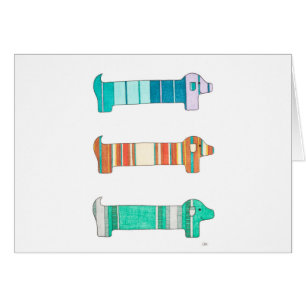 3 Dachshund Colour Study #1