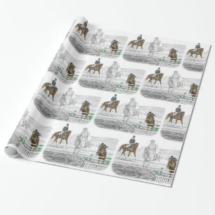 3-Day Eventing Horses Combined Training Wrapping Paper