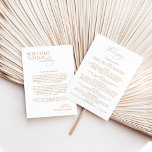 3 Days Wedding Itinerary Elegant Modern Script<br><div class="desc">Make sure your guests are in the know with this elegant and modern 3 Days Wedding Itinerary. Featuring stylish script lettering and a simple yet sophisticated design, this itinerary provides a clear and organized schedule of the weekend's events. Printed on high-quality paper, this keepsake is perfect for guests to carry...</div>