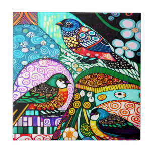 3- Decorative Birds  Tile