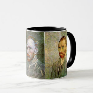 3 different Van Gogh Self Portrait Paintings Mug