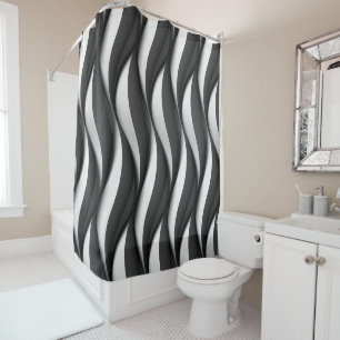 3 Dimensional Wavy Black and White Pattern
