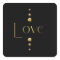 3 Dot Gold Block Love & Black Background