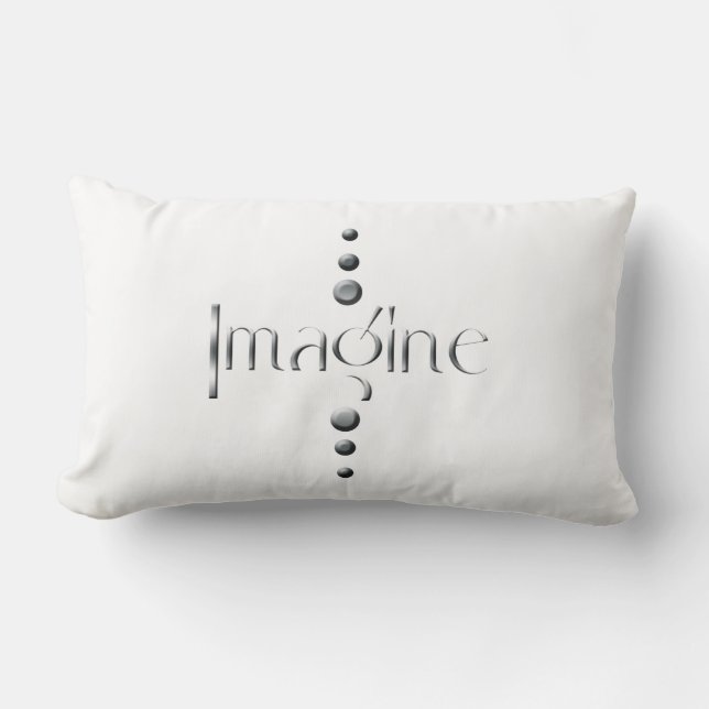 3 Dot Silver Block Imagine Lumbar Pillow (Front)