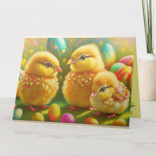 3 Easter Chicken Collection Card (Front)