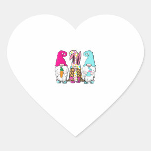 3 Easter Gnomes Pastel Spring Bunny Ears Rabbit Lo Heart Sticker