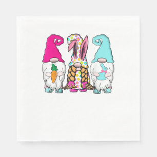 3 Easter Gnomes Pastel Spring Bunny Ears Rabbit Lo Napkin