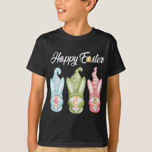3 Easter Gnomes Pastel Spring Bunny T-Shirt