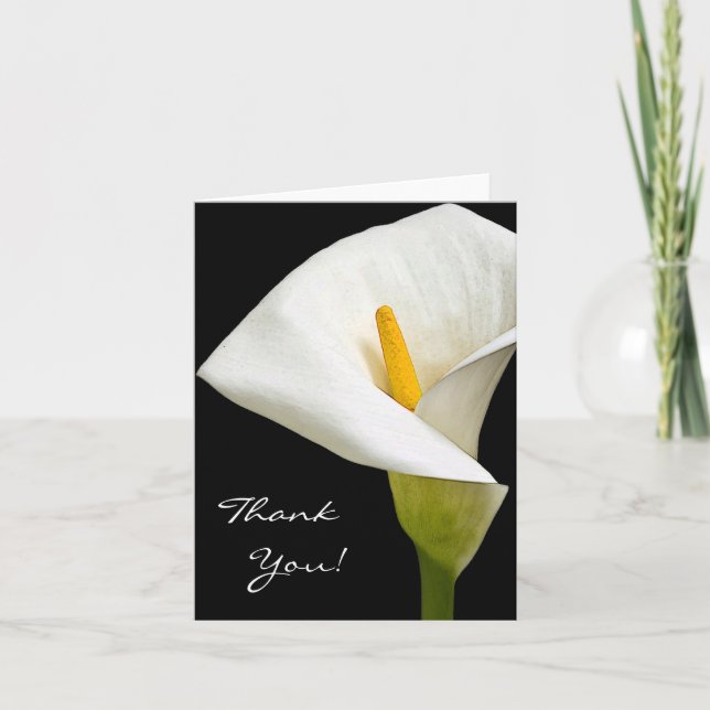 3 Elegant Cala Lily -Thank  You Card (Front)