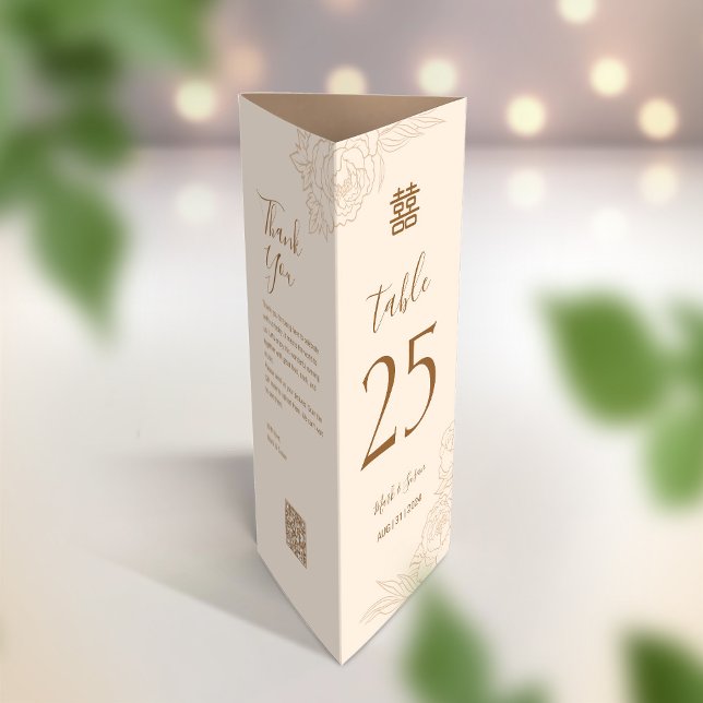 3 en 1 Numéro de tableau, Menu et carte de remerci (Créateur téléchargé)