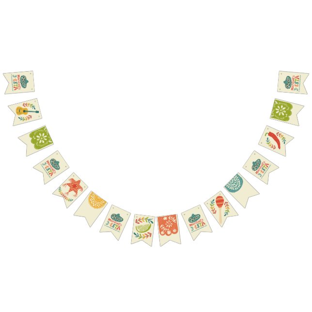 3-Esta Three Esta Fiesta Third Birthday Bunting Flags (All)