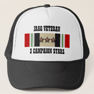 3 ÉTOILES DE CAMPAGNE / CASQUETTE / VÉTÉRAN IRAKIE