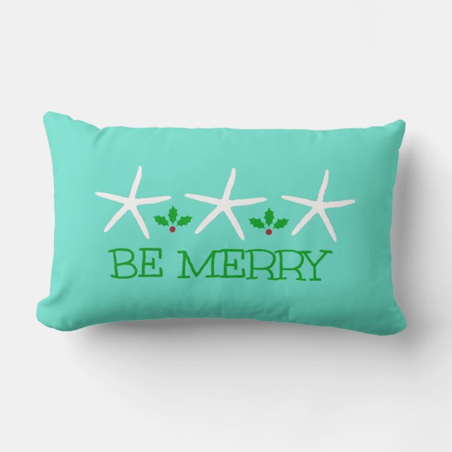 3 étoiles de mer soient coussin de Joyeux Noël (Recto)