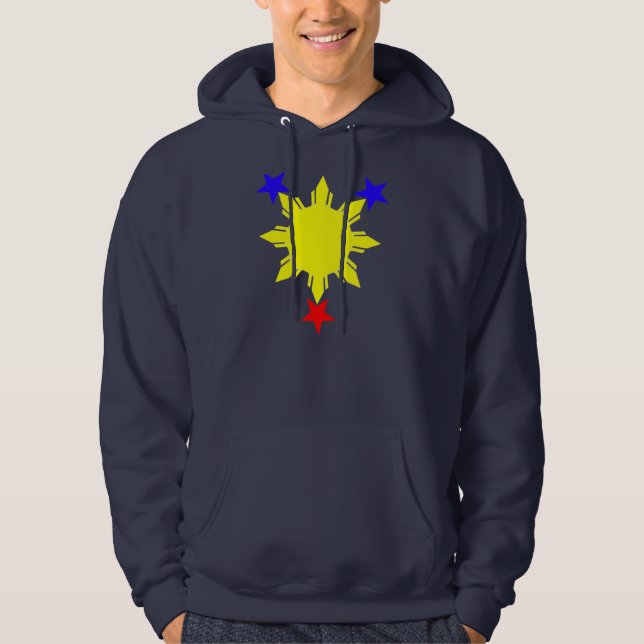 3 étoiles et un sweat - shirt à capuche du soleil (Devant)