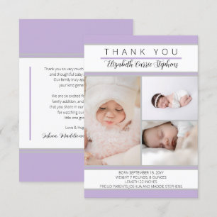 3 Faire-part de naissance de Baby shower de lavand