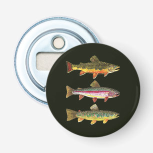 3 Fat Trout for Anglers and Ichthyologists Bottle Opener