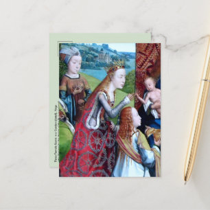 3 Female Saints in a Garden (detail; M 070) Postcard