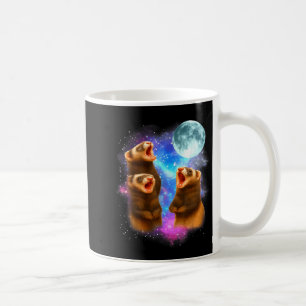 3 Ferret Moon Howling Ferrets Funny For Men, Women Coffee Mug