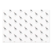 3 feuilles Drôle Aussie Rudolf Xmas emballage