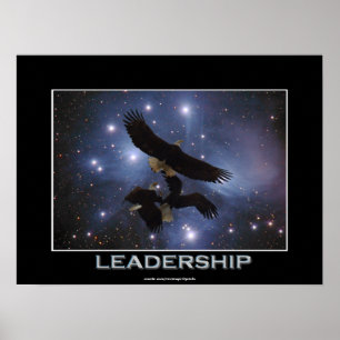 3 Fighting Eagles & Outer Space Fantasy Poster