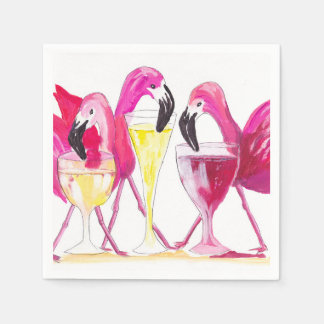 3 Flamingos Paper Napkin