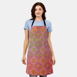 3 Flowers and Butterflies with Rainbow colour Apron