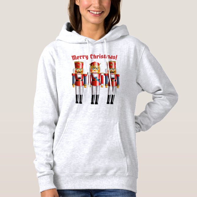 3 Funny Christmas Nutcracker Toys Hoodie (Front)
