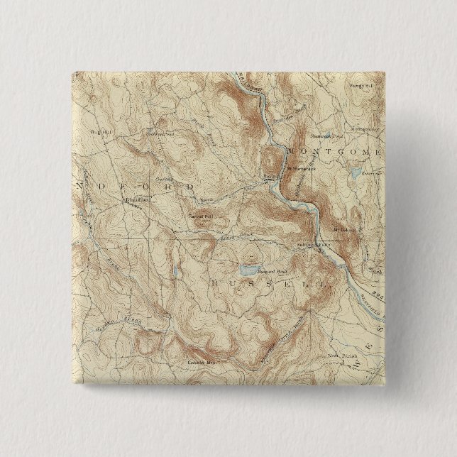 3 Granville sheet 2 Inch Square Button (Front)