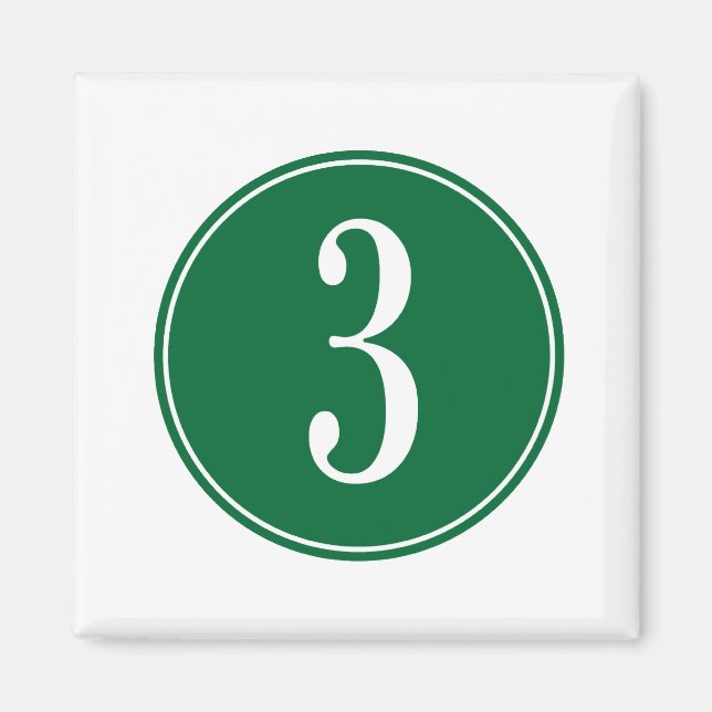 #3 Green Circle Magnet (Front)
