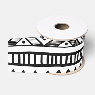 3" Grosgrain Ribbon Boho Buffalo Tribal Pattern Bo