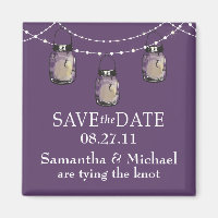 3 Hanging Mason Jars - SAVE THE DATE