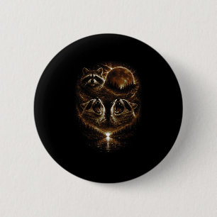3 howling raccoon mystic lunar blood moon eclipse3 2 inch round button