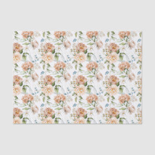 3 Hydrangea, Peonies Dutch Still Life Floral Tissue Paper