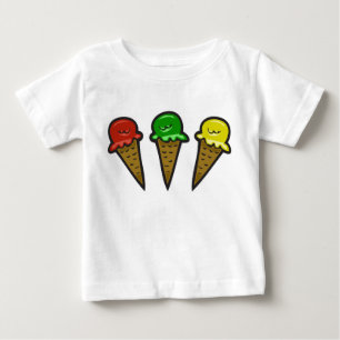 3 Ice Cream Cones #3 Baby T-Shirt