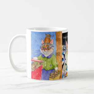3 images tasse idiote, superbe-size de chat