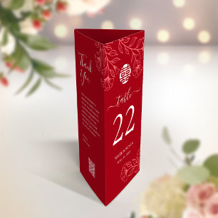 3 in 1 Table number, Menu & thank you card