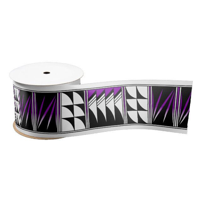3 Inch Blessed Feathers in Purple Satin Ribbon (Spool)