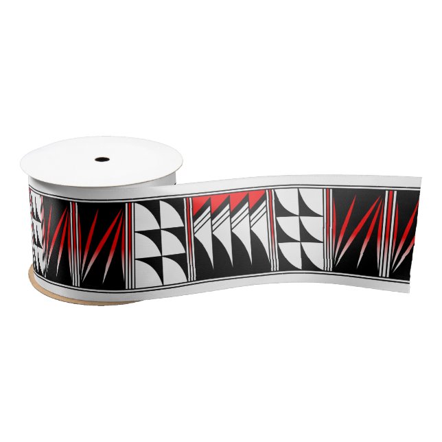 3 Inch Blessed Feathers in Red Satin Ribbon (Spool)