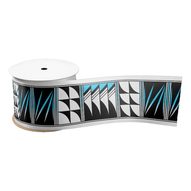 3 Inch Blessed Feathers in Turquoise Satin Ribbon (Spool)
