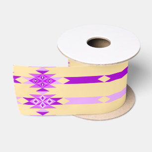 3 Inch Desert Diamonds on Beige Satin Ribbon
