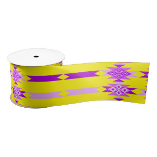 3 Inch Desert Diamonds on Yellow Satin Ribbon