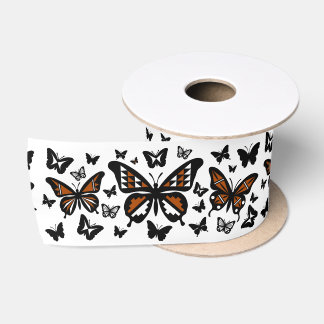 3 Inch Native Butterfly Dance Satin Ribbon
