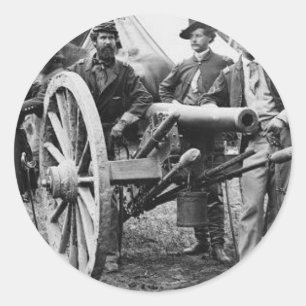 3 inch Ord Rifle Cannon - Civil War Classic Round Sticker