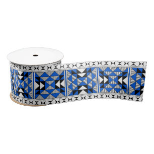 3 Inch Sacred  Mountains in Blue Satin Ribbon