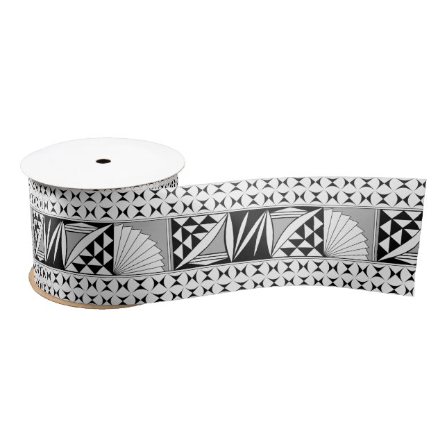 3 Inch Southwest Sunrise in Grey Satin Ribbon (Spool)