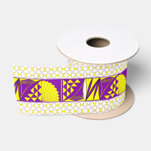 3 Inch Southwest Sunrise in Yel/Pur Satin Ribbon