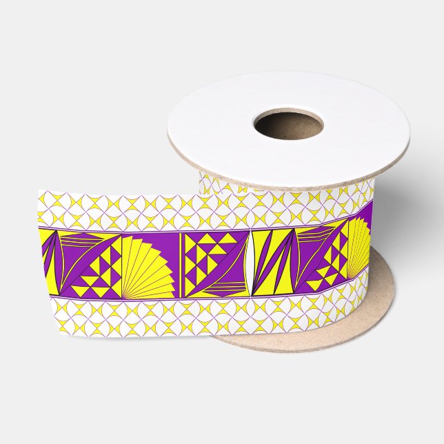 3 Inch Southwest Sunrise in Yel/Pur Satin Ribbon (Spool)