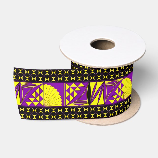 3 Inch Southwest Sunrise in Yel/Pur Satin Ribbon (Spool)