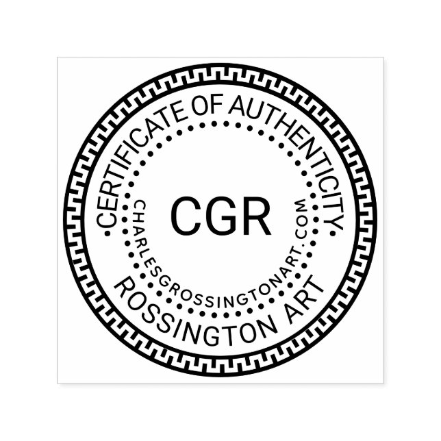 3 Initial Certificate of Authenticity GK Name URL Self-inking Stamp (Design)